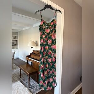 Green and Pink Floral Sundress